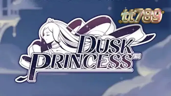Tampilan visual estetika anime dan kastil magis dalam slot Dusk Princess